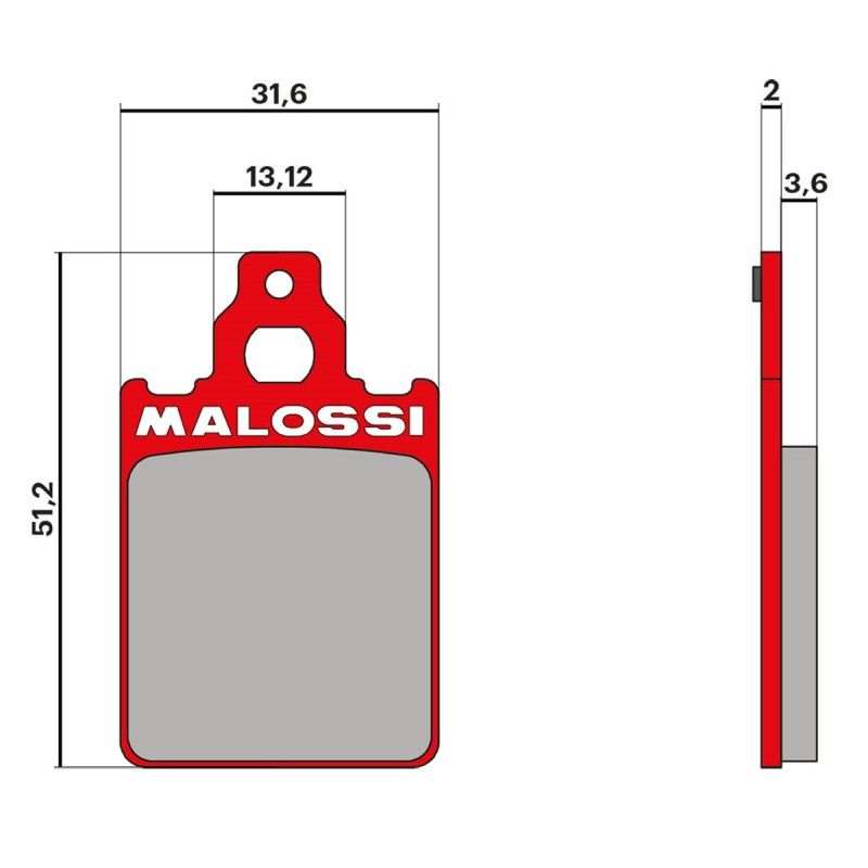 Front Brake Pads BRAKE PADS MHR Vespa PX 125-150 Malossi : 6215047BR MALOSSI - 1