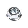 Self-locking flanged hex nut in bright zinc-plated steel M 10
