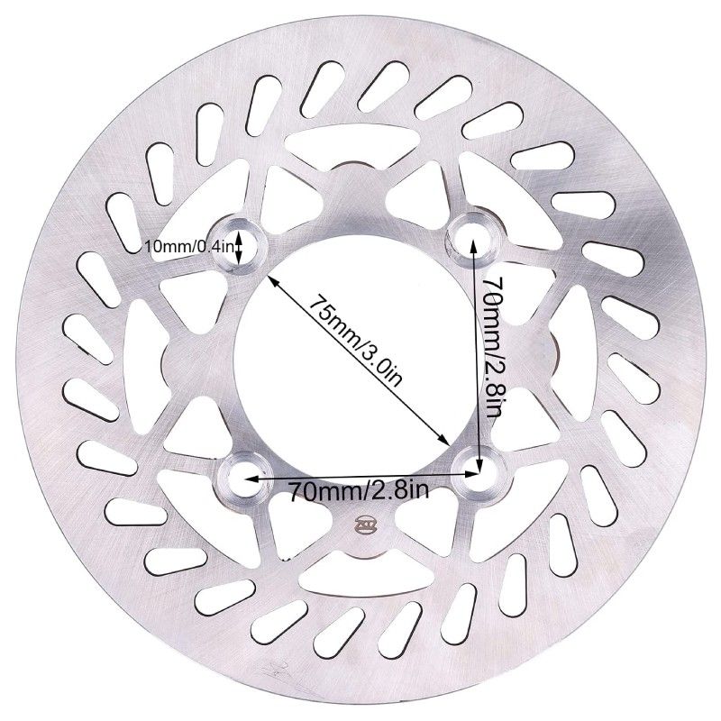 210mm Fixed Round 4 Hole Iron Brake Disc for Pitbike / Cross AVO - 1