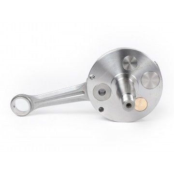 FABBRI RACING rotary valve crankshaft, 53mm stroke, 105mm connecting rod, for Vespa PK50 XL/XL2 conversion to 125cc (Ø20mm cone)