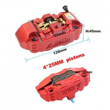Adelin ADL-14 4 Piston Radial Brake Caliper 82mm Hole Center Distance ADELIN - 2