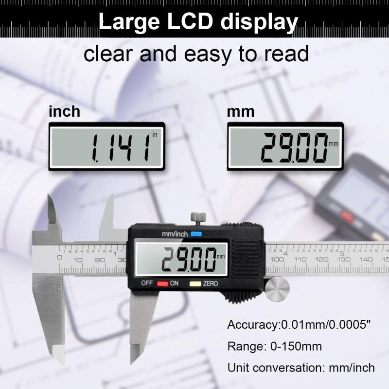 Calibro digitale 150mm con display In Plastica   - 7