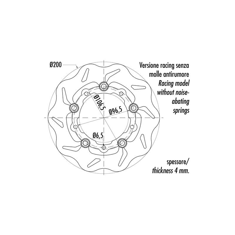 POLINI FLOATING FRONT BRAKE DISC FOR ET2, ET4, LX, ZIP SP RACING POLINI - 1