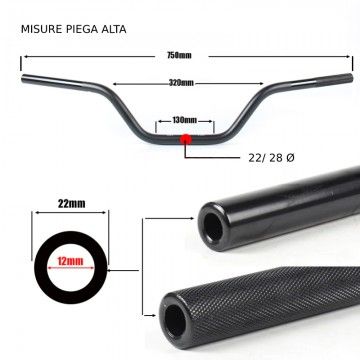 Aluminum Pit Bike Handlebar Red 22 / 22 AVO - 1