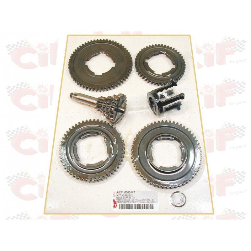 GEARBOX KIT VESPA 50 - PRIMAVERA -ET3 - 4 SPEED AND MODIFICATION FOR VESPA CIF : 6510-KT CIF - 1