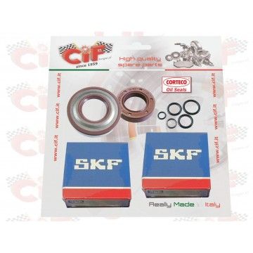 KIT REVISIONE ALBERO MOTORE VERSIONE "TOP PREMIUM" C/PARAOLI CORTECO IN VITON SPECIFICO PER VESPA ET3 CIF : 5170-KTV  CIF - 1