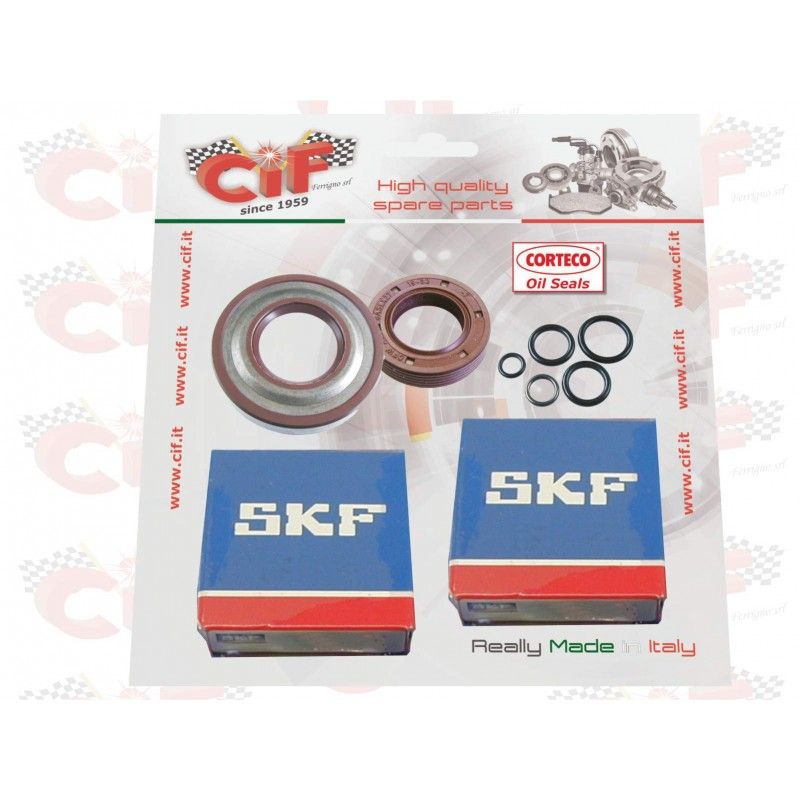 CRANKSHAFT OVERHAUL KIT "TOP PREMIUM" VERSION WITH CORTECO VITON OIL SEALS SPECIFIC FOR VESPA ET3 CIF : 5170-KTV CIF - 1