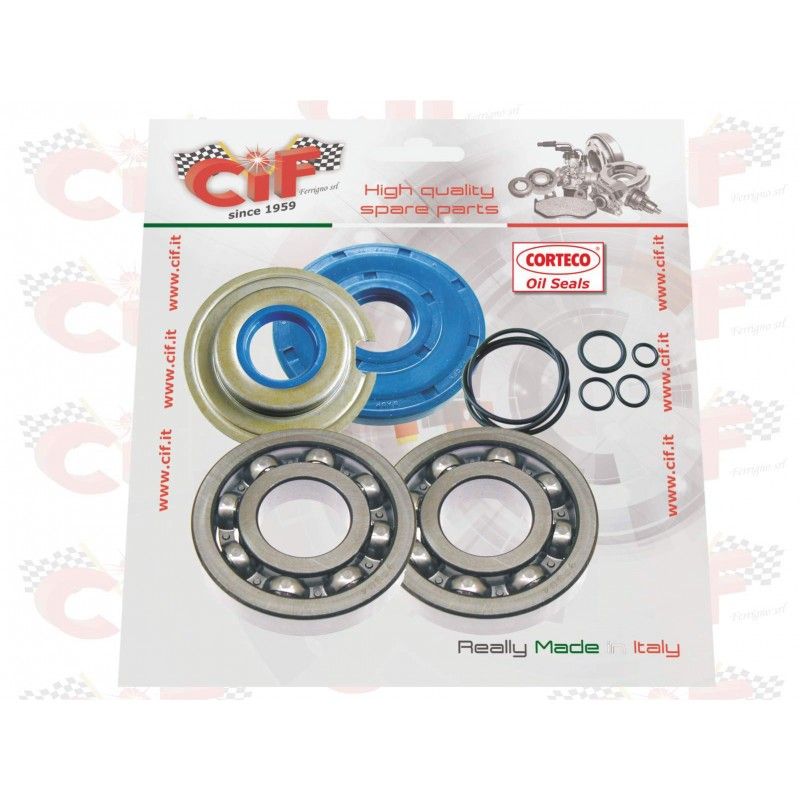 CRANKSHAFT OVERHAUL KIT WITH CORTECO OIL SEALS VESPA SPRINT CIF : 5166-KTC CIF - 1