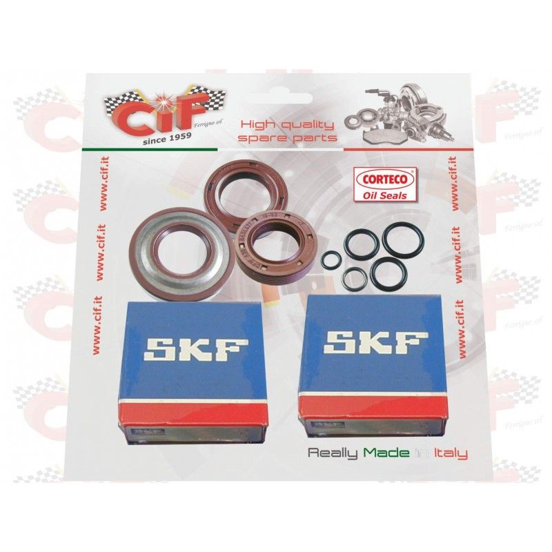 CRANKSHAFT OVERHAUL KIT WITH CORTECO VITON OIL SEALS VESPA 50-90-125 PRIMAVERA - ET3 CIF : 5169-KTV CIF - 1