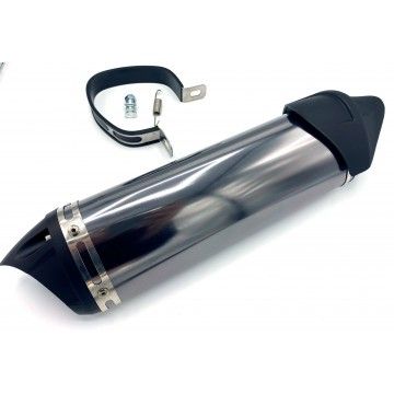 Scarico per pitbike 38mm con db killer cromato  AVO - 1