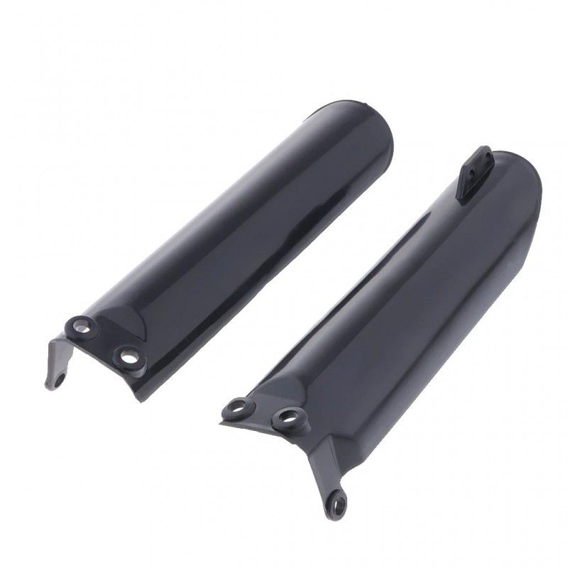 Black fork guards for pit bike forks with advanced foot  AVO - 1