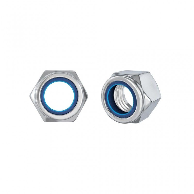 Zinc Plated Self-Locking Hex Nut M 6  AVO - 1