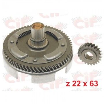 TRANSMISSION BELL Z 22x63 HELICAL TEETH WITH CIF CUSHION: 5981  CIF - 1