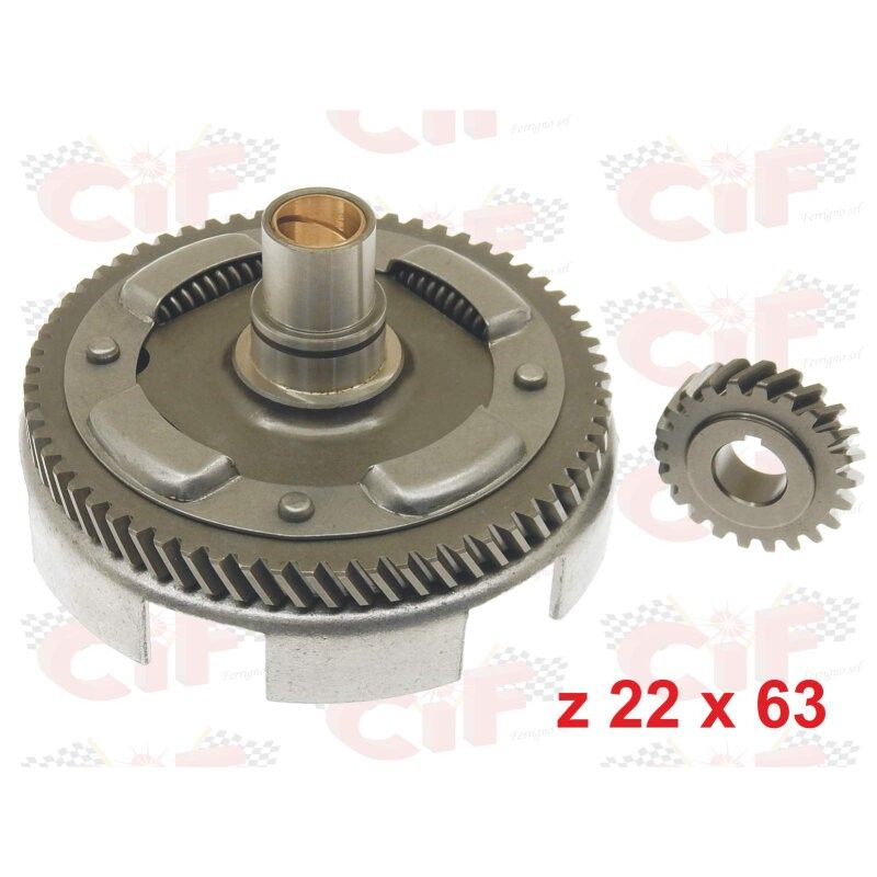 TRANSMISSION BELL Z 22x63 HELICAL TEETH WITH CIF DRIVE COUPLING: 5981 CIF - 1