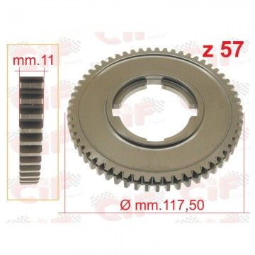 INGRANAGGIO DI 1^ VELOCITA' (z 57) VESPA P200E - RALLY 180 - 200 CIF : 6  CIF - 1