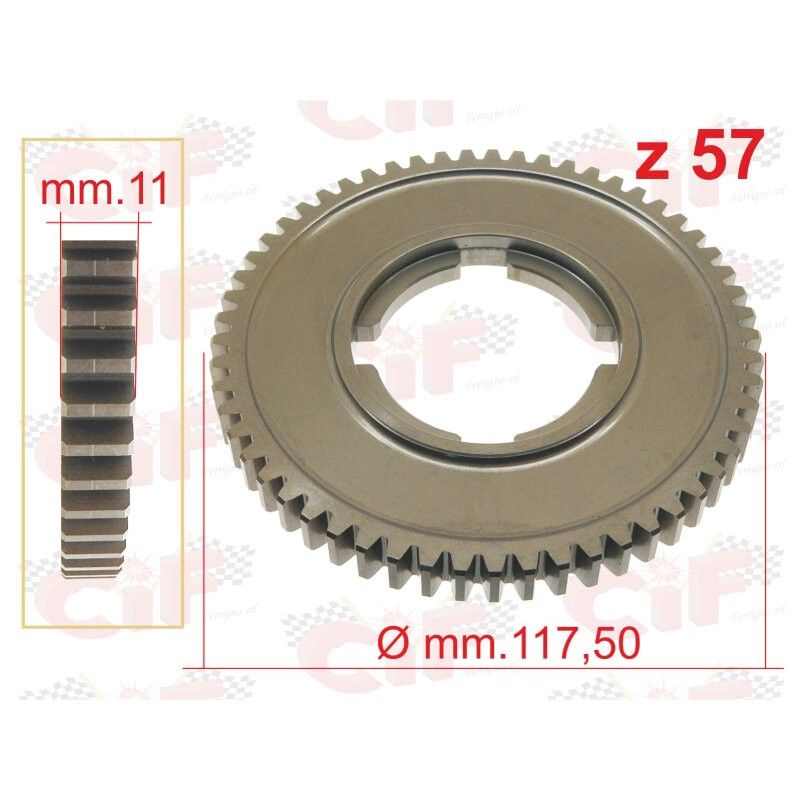 1ST SPEED GEAR (z 57) VESPA P200E - RALLY 180 - 200 CIF : 6  CIF - 1