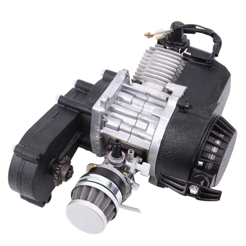 Mini Moto Quad Cross Engine Monoblock 49cc 12mm Carburetor - Short Reducer  AVO - 1