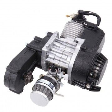 Motore Mini Moto Quad Cross Monoblocco 49cc Carburatore 12 mm - Riduttore Lungo  AVO - 1