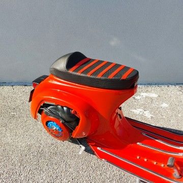 Sella MONOPOSTO ItalKast 2.0 per per Vespa 50, Special, Et3 - GRIP RED  ITALKAST - 3