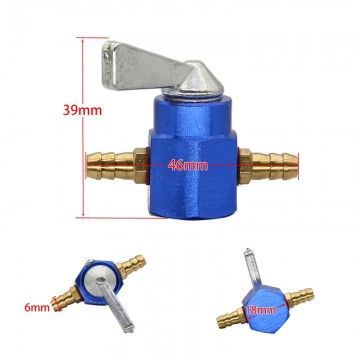 6mm ON/OFF metal inline fuel tap  AVO - 3