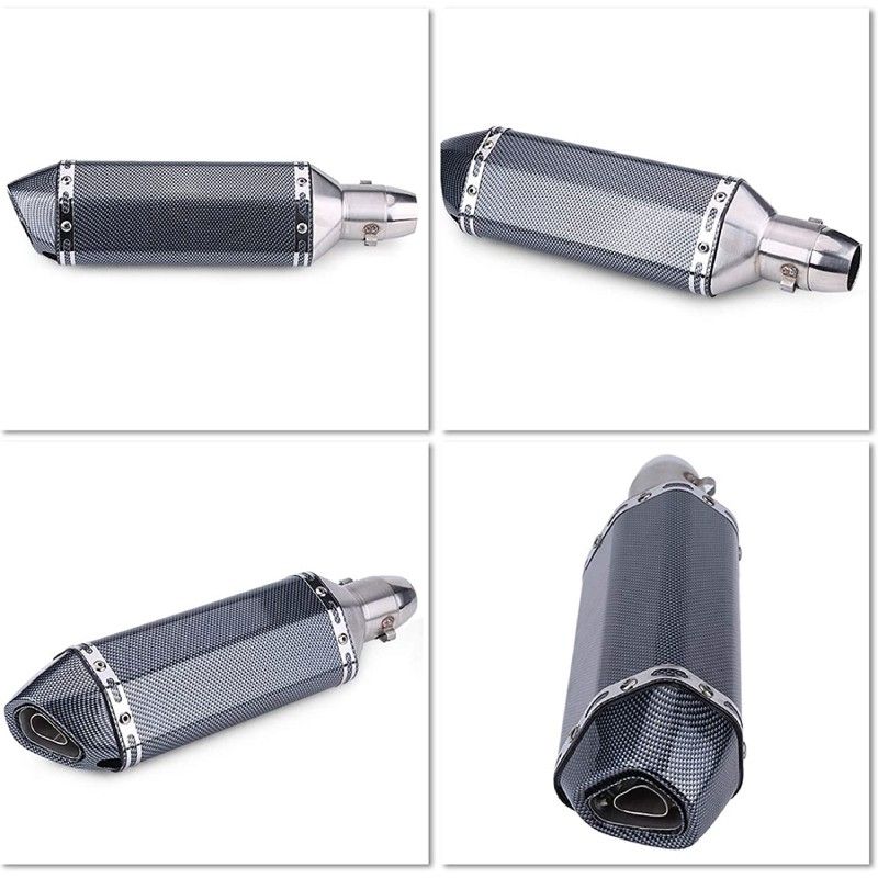 AVO Carbon Fiber Pit Bike Exhaust 36-51mm with DB Killer - 4