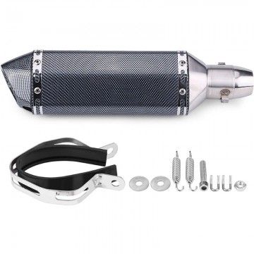 AVO Carbon Fiber Pit Bike Exhaust 36-51mm with DB Killer - 1