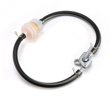 Filtro benzina magnetico con tubo 5 mm e Rubinetto Metallo in linea  AVO - 2
