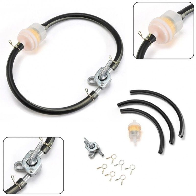 Magnetic fuel filter with 5 mm tube and in-line metal tap  AVO - 6