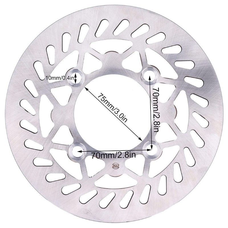 190mm Fixed Round 4-Hole Iron Brake Disc for Pitbike / Cross  AVO - 1