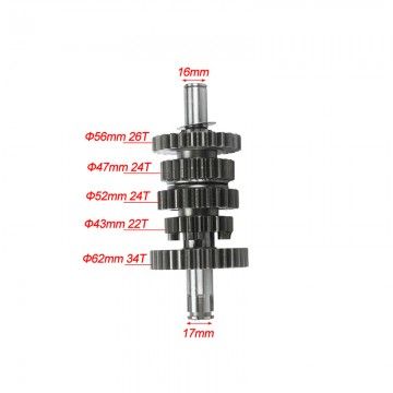 Albero cambio secondario per motore GPX / ZONGSHEN 190  AVO - 2