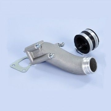 COLLETTORE ASPIRAZIONE POLINI 3 FORI 28MM ATTACCO A INNESTO ELASTICO PER VESPA 50 - 125 - et3 - primavera 215.0435  POLINI - 1