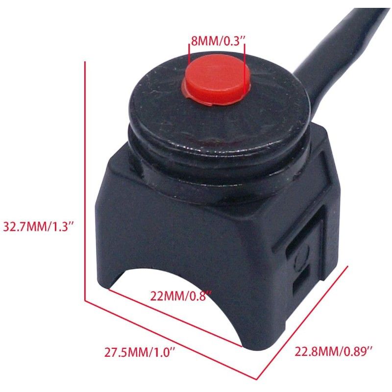 Tasto spegnimento Universale Con Collarino Pitbike / Minigp / Cross  AVO - 8