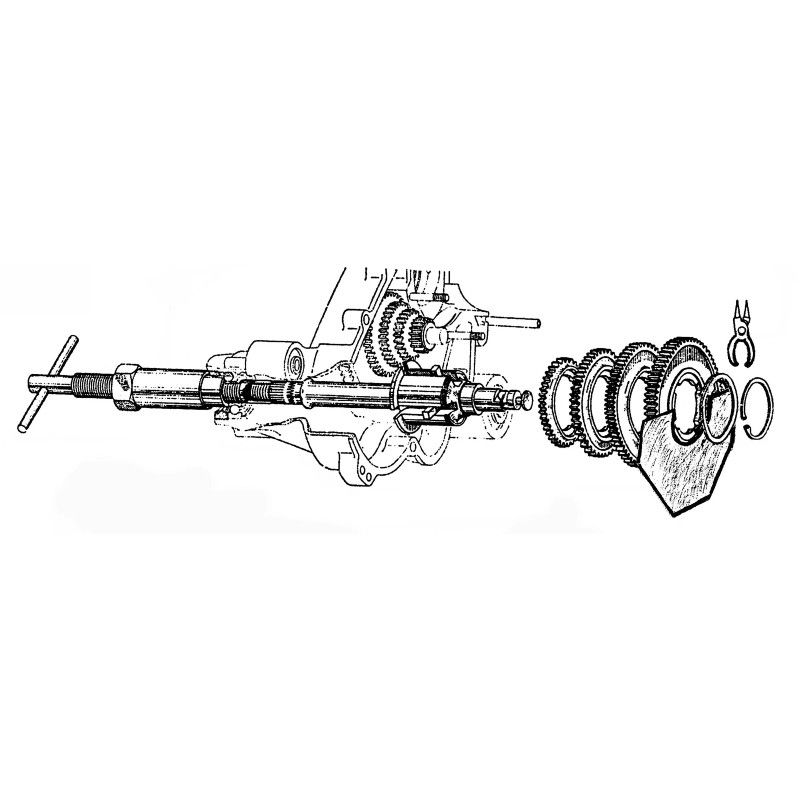 Attrezzo SIP Montaggio albero cambio / albero motore per Vespa 50 - 125 18119000  SIP - 3
