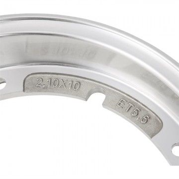 SIP Tubeless Rim 2.0 - 2.10 Polished Silver for Classic Vespa 10"  SIP - 5