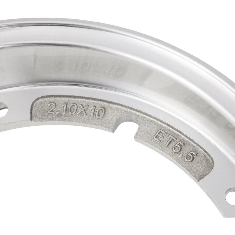 SIP Tubeless Rim 2.0 - 2.10 Polished Silver for Classic Vespa 10"  SIP - 5