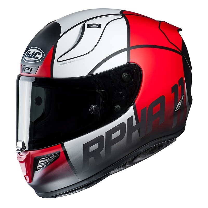 Casco integrale HJC RPHA 11 NECTUS in fibra MC1SF Nero Grigio Rosso