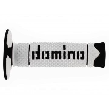 COPPIA MANOPOLE BIANCO/NERO OFF-ROAD DOMINO cod. A26041C4046A7-0  DOMINO - 1