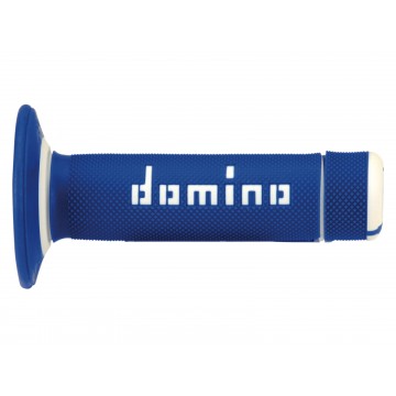 COPPIA MANOPOLE BLU/BIANCO OFF-ROAD DOMINO cod. A02041C4648A7-1  DOMINO - 1