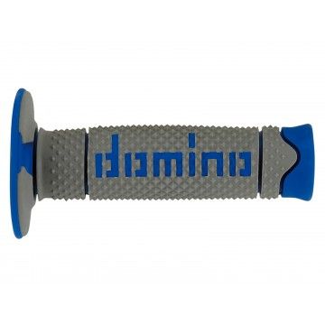PAIR OF GRIPS GRAY/BLUE OFF-ROAD DOMINO code A26041C4852A7-0 DOMINO - 1