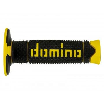 COPPIA MANOPOLE NERO/GIALLO OFF-ROAD DOMINO cod. A26041C4740A7-0  DOMINO - 1