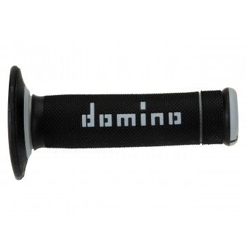 COPPIA MANOPOLE NERO/GRIGIO OFF-ROAD DOMINO cod. A02041C7170A7-1  DOMINO - 1