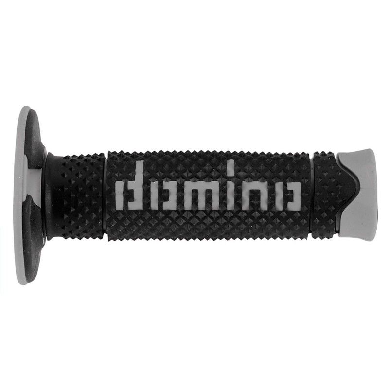 PAIR OF BLACK/GREY OFF-ROAD DOMINO GRIPS cod. A26041C5240A7-0  DOMINO - 1