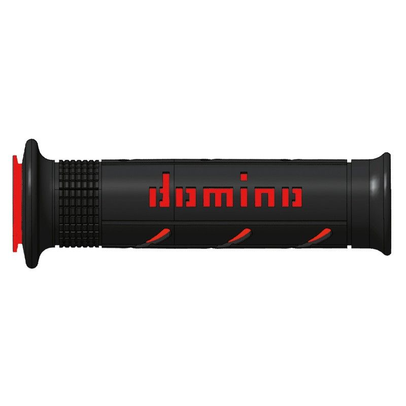 PAIR OF BLACK/RED ROAD-RACING DOMINO GRIPS cod. A25041C4240C7-0  DOMINO - 1