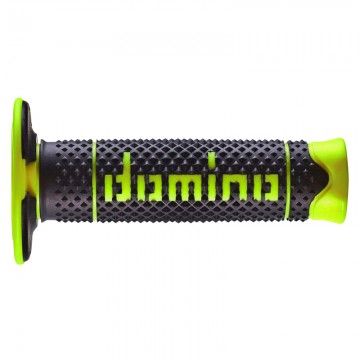 PAIR OF BLACK/FLUORESCENT YELLOW OFF-ROAD GRIPS Code A26041C5040A7-0 DOMINO - 1
