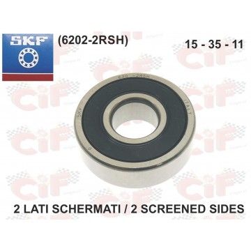 SKF Ball Bearing 15x35x11 (6202-2RSH) Front Wheel Axle CIF : 16209 CIF - 1