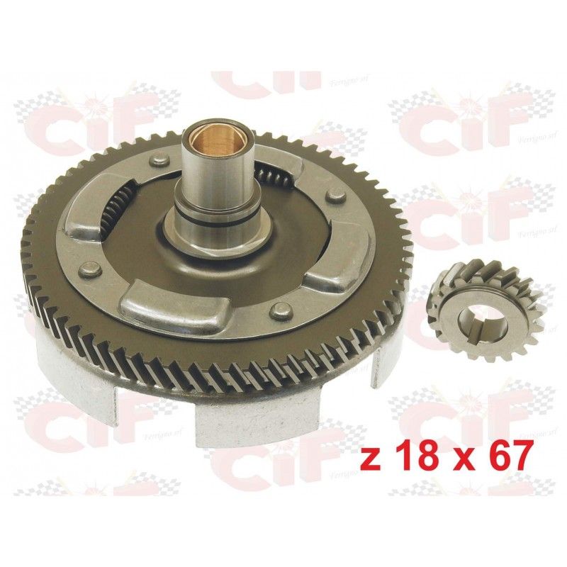 TRANSMISSION BELL Z 18x67 HELICAL TEETH WITH CIF DRIVE COUPLING: 5990 AVO - 1