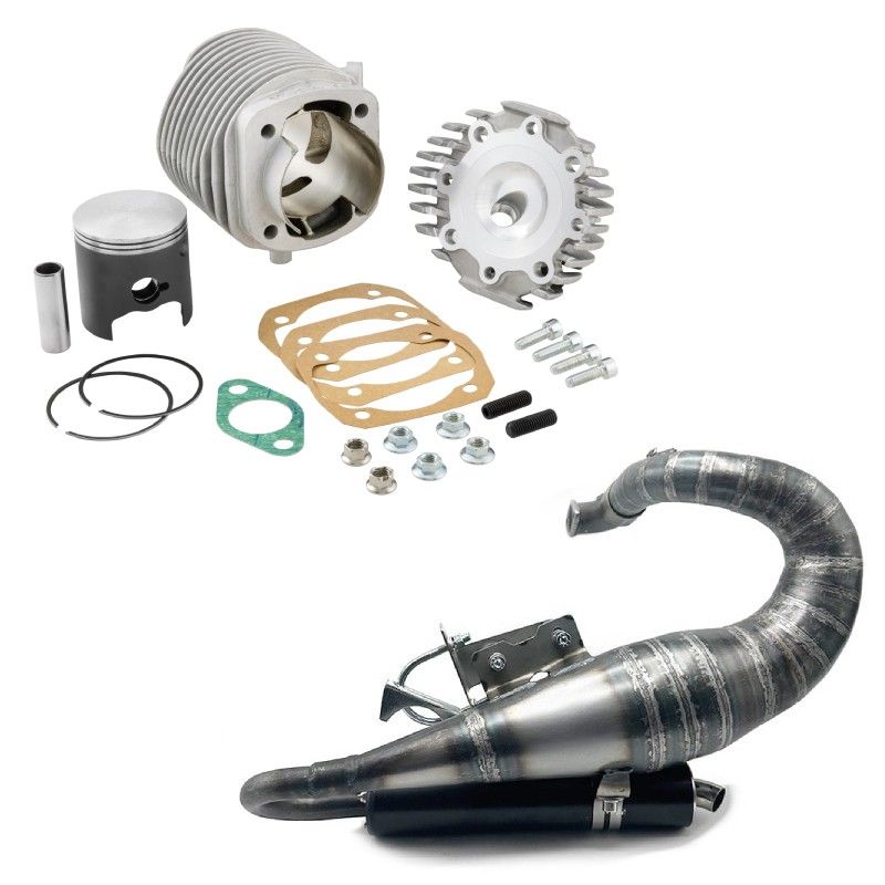 VMC CP58 135cc Cylinder Kit Side Spark Plug and Racing Exhaust Handmade ROAD - S3  VMC RACING - 1
