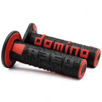 PAIR OF BLACK/RED OFF-ROAD DOMINO GRIPS code A36041C4042A7-0 DOMINO - 2