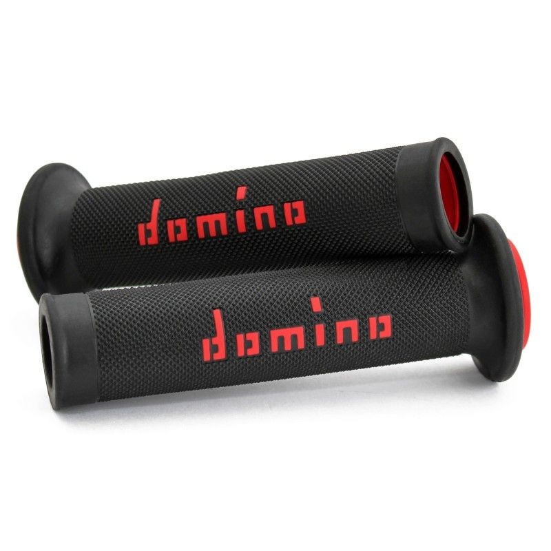 PAIR OF BLACK/RED ROAD-RACING DOMINO GRIPS cod. A01041C4240B7-0  DOMINO - 2