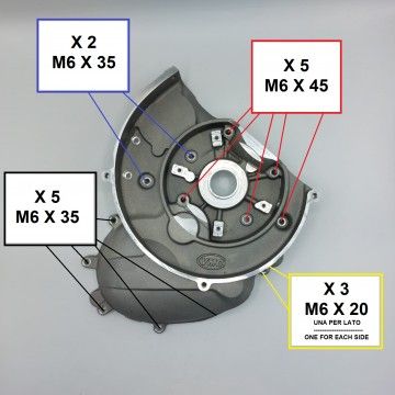 Carter motore VMC X1 mod. VALVOLA ROTANTE per Vespa small frame 50-125 ET3 PK50-125  VMC RACING - 20
